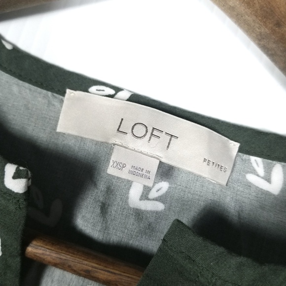 Ann Taylor LOFT Green Printed Dress - Picture 4 of 5